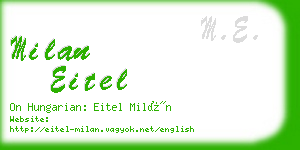 milan eitel business card